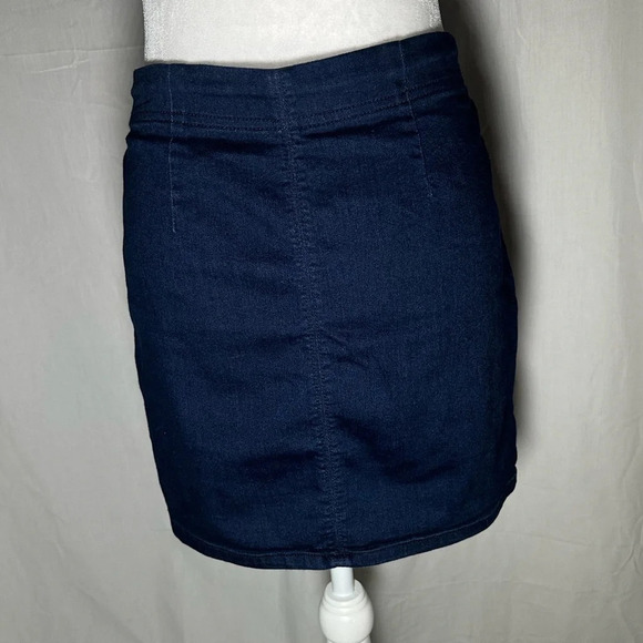 dark blue Free People denim skirt size small - Picture 2 of 3